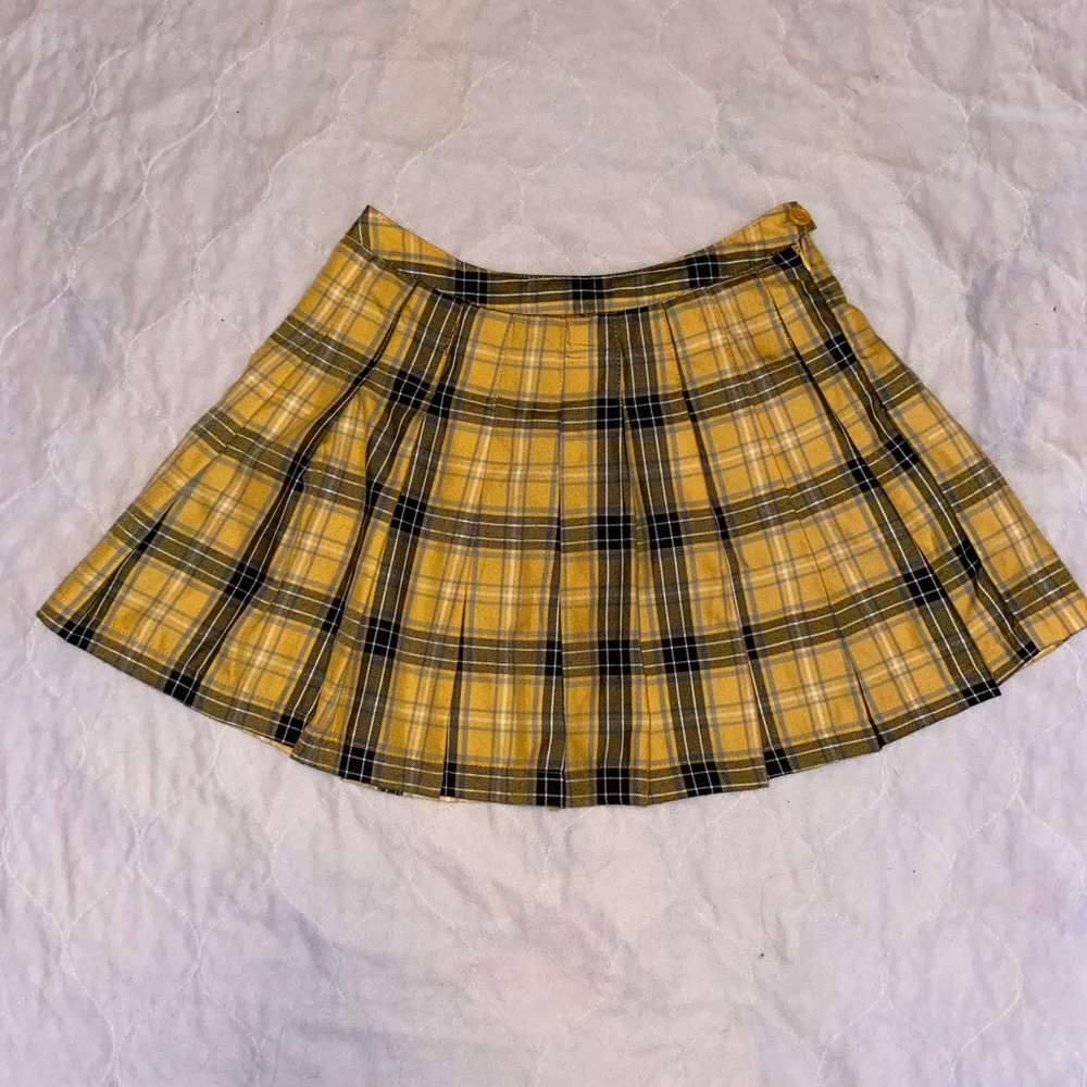 Yellow Plaid Skirt